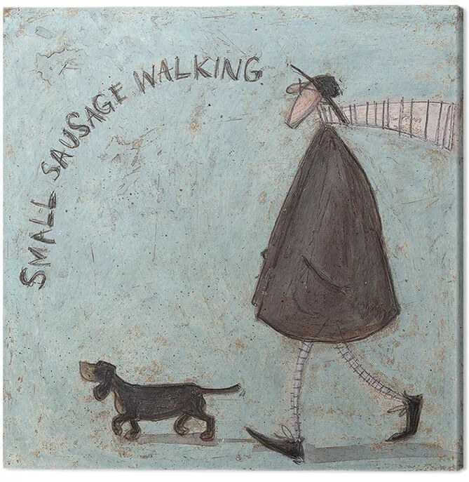 Schilderij op canvas Sam Toft - Small Sausage Walking