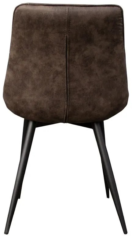 Eetkamerstoel - Loena - stof Cowboy retro lederlook antraciet