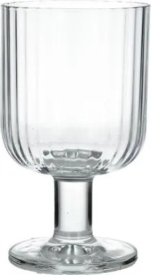 Wijnglas, geribbeld glas, stapelbaar, 270 ml