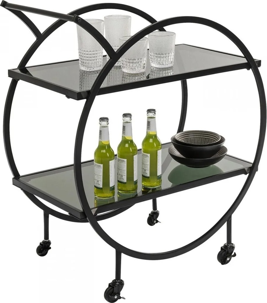 Ronde Design Trolley Zwart - 74 X 40cm.