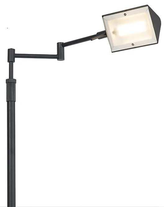 Design vloerlamp zwart incl. LED met touch dimmer - Notia