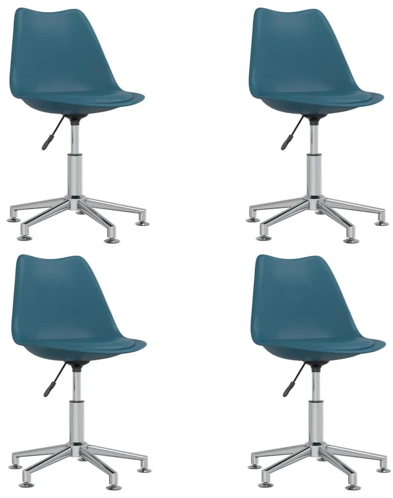 vidaXL Eetkamerstoelen draaibaar 4 st kunstleer turquoise