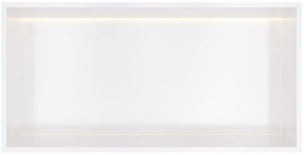 Hotbath &More inbouwnis met verlichting 30x60x10cm wit mat