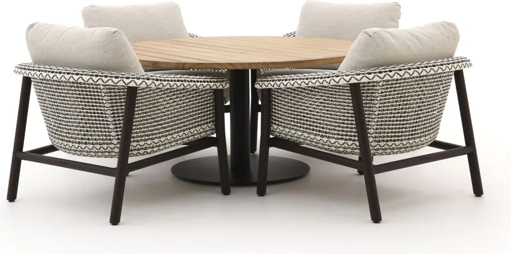 Diningset Zavelli | 4 personen | Tuinset teakhout | 5-delig | Kees Smit Tuinmeubelen
