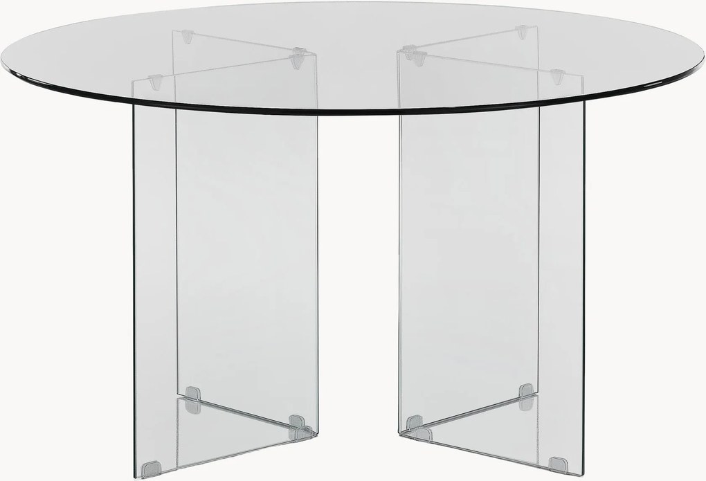 Ronde glazen eettafel Kaya