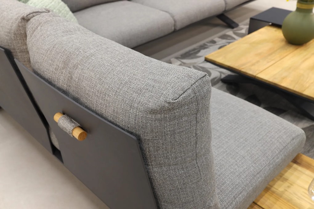 Suns Stockholm loungeset - Antraciet/teak - Light anthracite