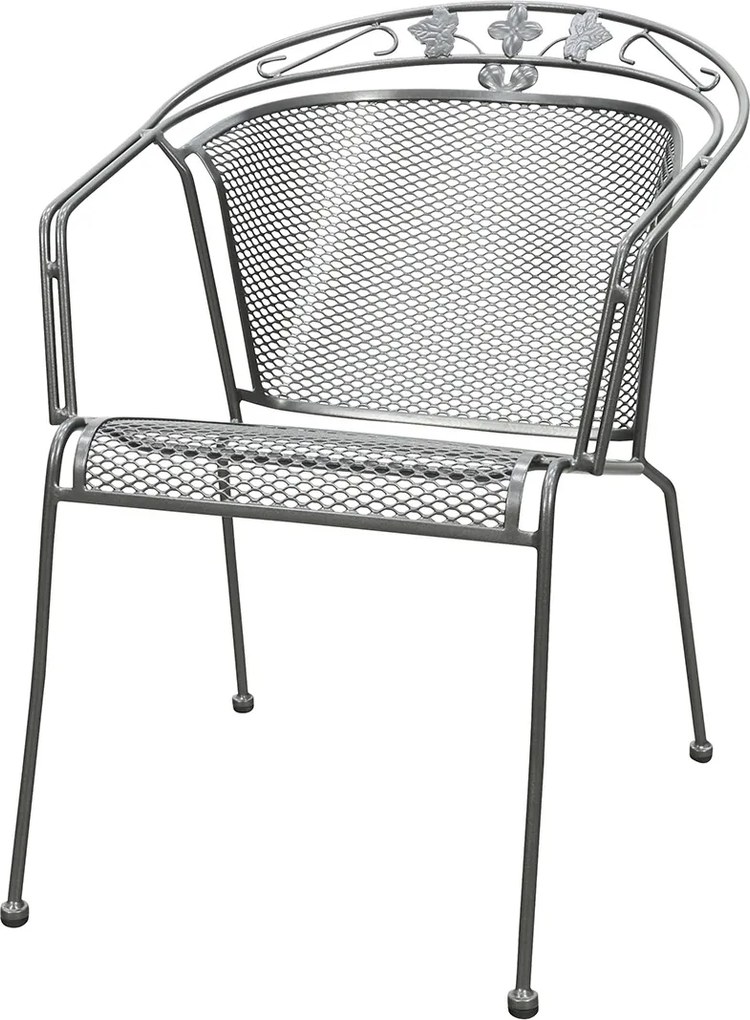 Elegance strekmetaal stapelbare tuinstoel - Antraciet