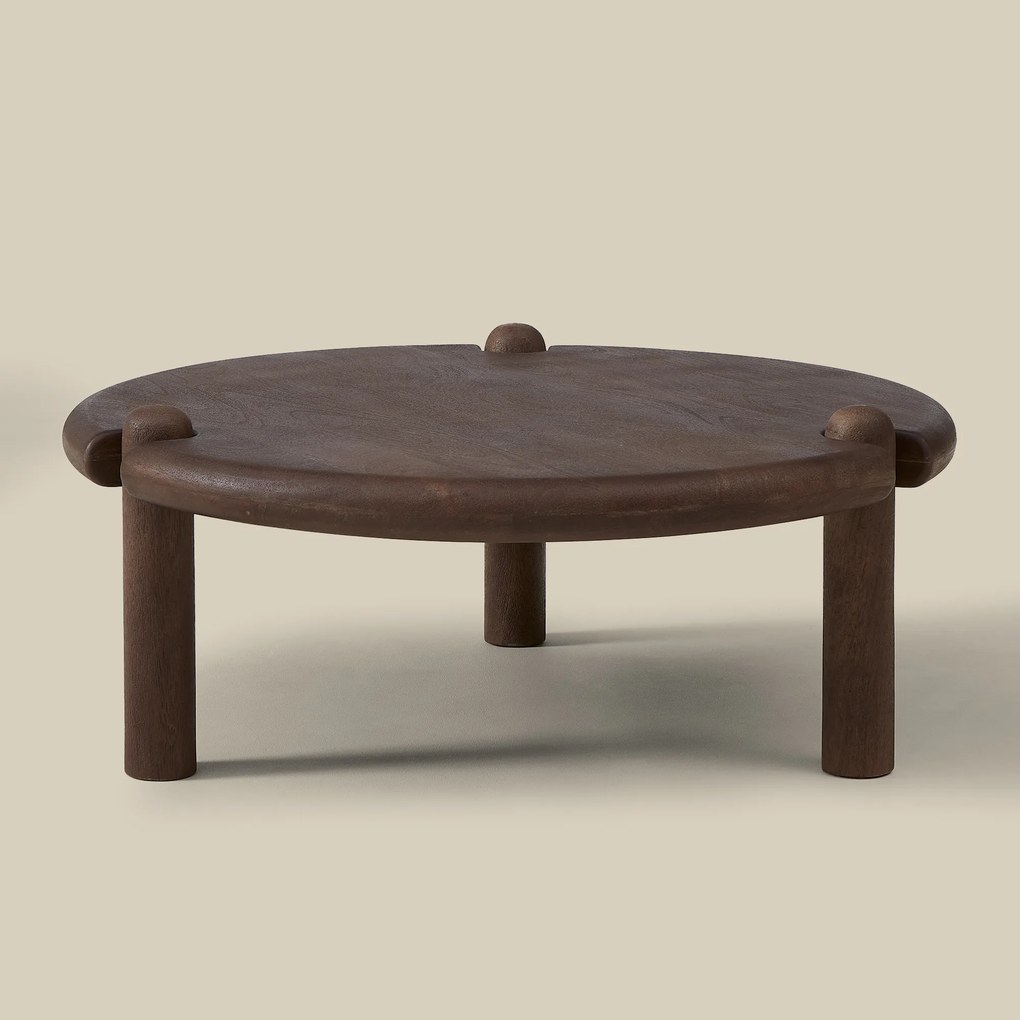 Ronde Design Salontafel Hout 80 Cm - 80 X 80cm.
