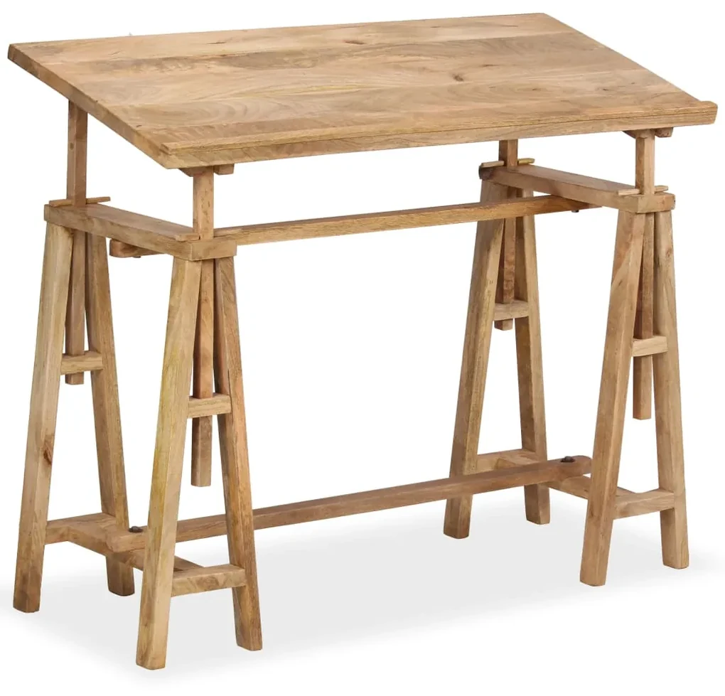 vidaXL Tekentafel 116x50x76 cm massief mangohout