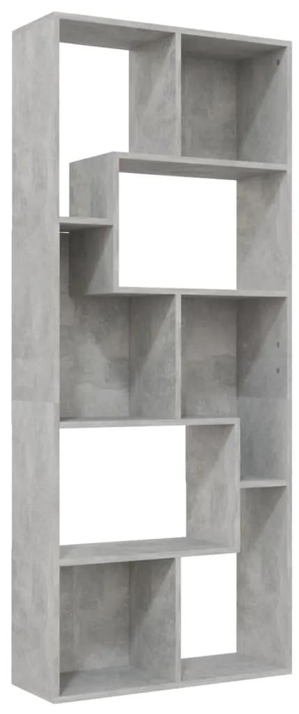 vidaXL Boekenkast 67x24x161 cm spaanplaat betongrijs