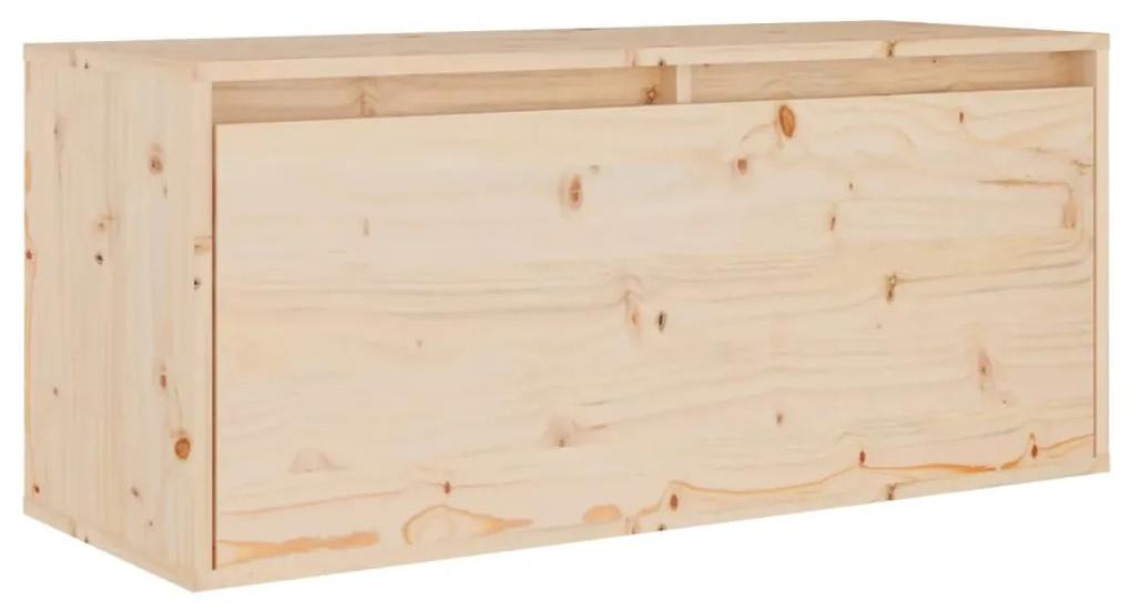 vidaXL Wandkast 80x30x35 cm massief grenenhout
