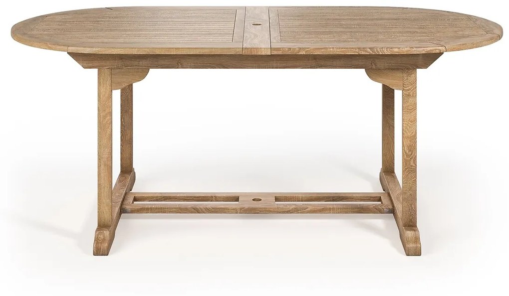 Tafel in teak, 8 - 14 personen, 2 verlengstukken Arly