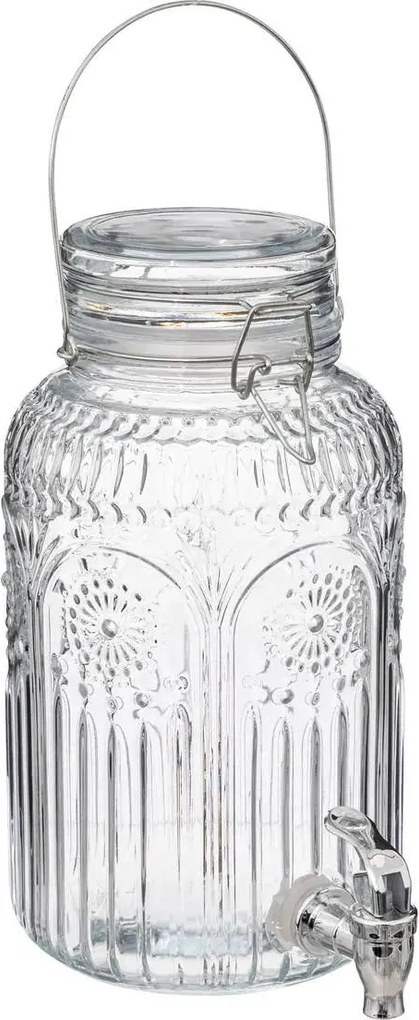 5Five Drankdispenser Mona– 3,8 L – Glas met Tapkraan – Stijlvol&amp;Praktisch