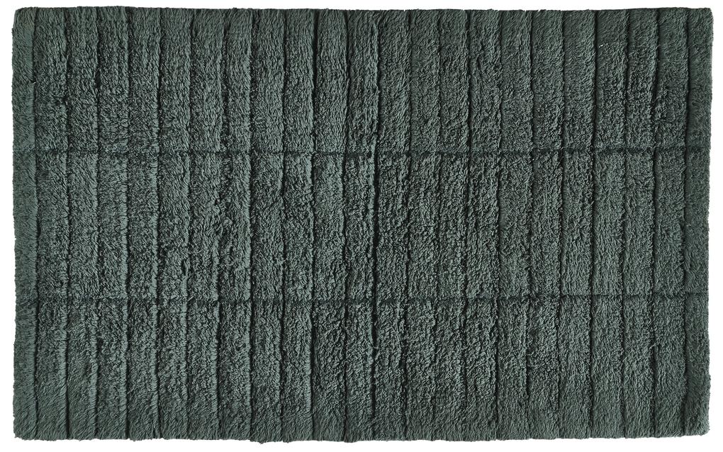 Badmat - tiles - pinegroen - 100% katoen - 80 x 50 cm