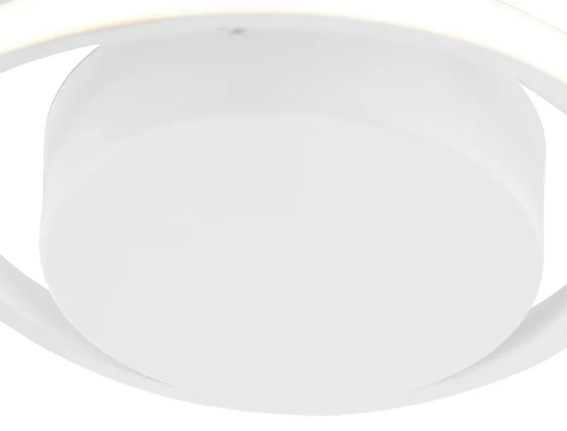 Design plafonnière wit incl. LED 3-staps dimbaar - Krula Design rond Binnenverlichting Lamp