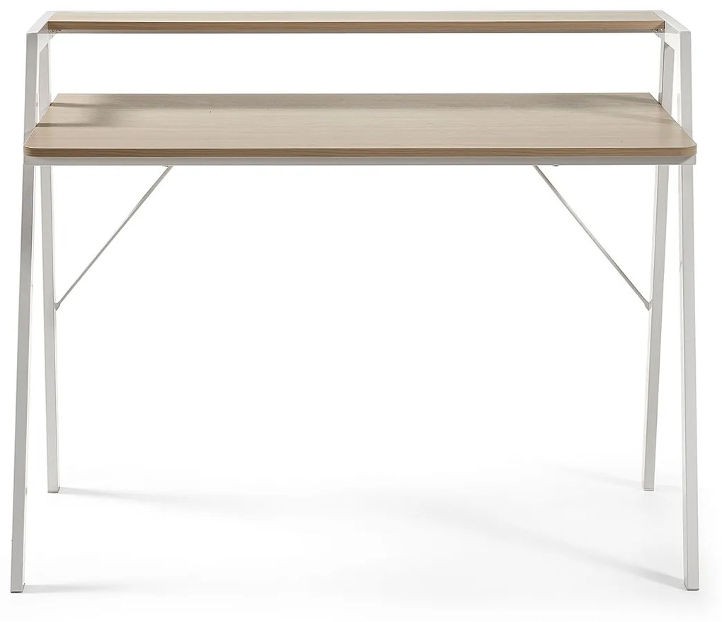 Kave Home Aarhus Wit Stalen Bureau - 115 X 60cm.