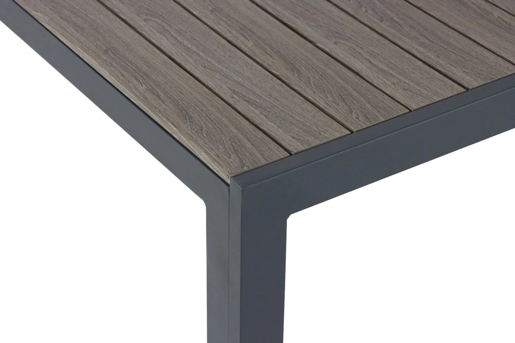 Tuinset 6 personen 200 cm Aluminium/textileen Grijs Domani Furniture Verde/Solare