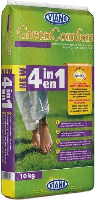 Viano gazonmeststof 10kg voor 200m2 - 4-in-1