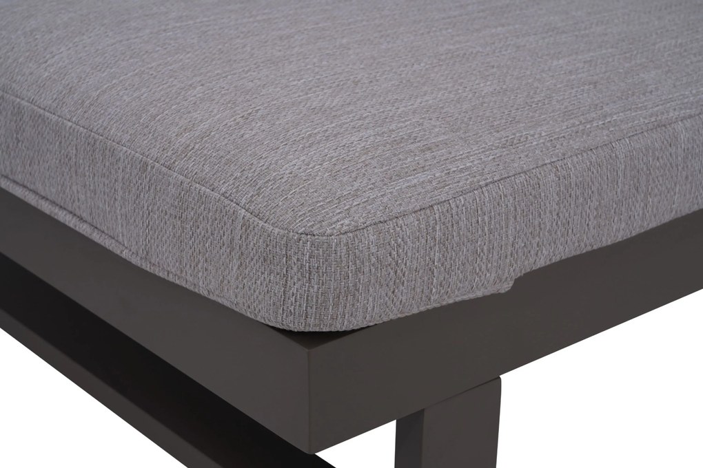 Lifestyle Garden Furniture Massimo Ligbed Met Kussen Antraciet/earth Aluminium Grijs
