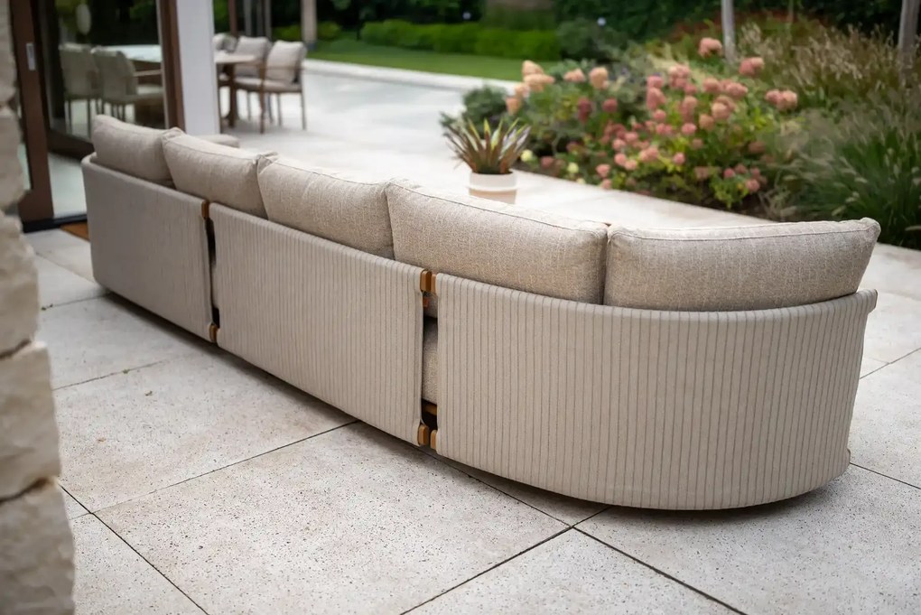 4 Seasons Outdoor Safina chaise loungebank amber SALE Loungebank beige weerbestendig
