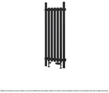 Eastbrook Lambourne horizontale radiator 40x120cm 649W zwart mat