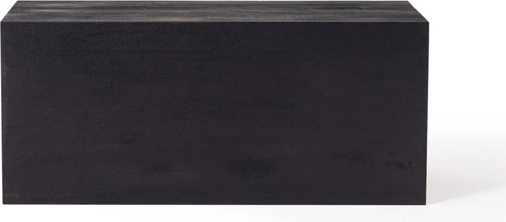 Banktafel Zwart Met Opbergruimte - 92 X 42cm.