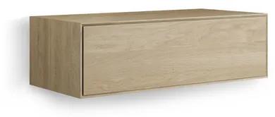 Looox Wood collection Wood wastafelonderbouwkast m. 1 lade 100x30x46cm eiken - old grey WF1000