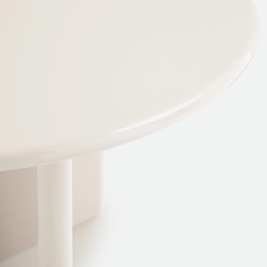 Ronde, gelakte eettafel, 4 personen, diameter 130 cm, MARVELA
