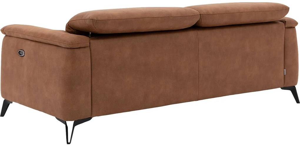 Goossens Excellent Bank Alma cognac, micro leer, 2,5-zits, urban industrieel