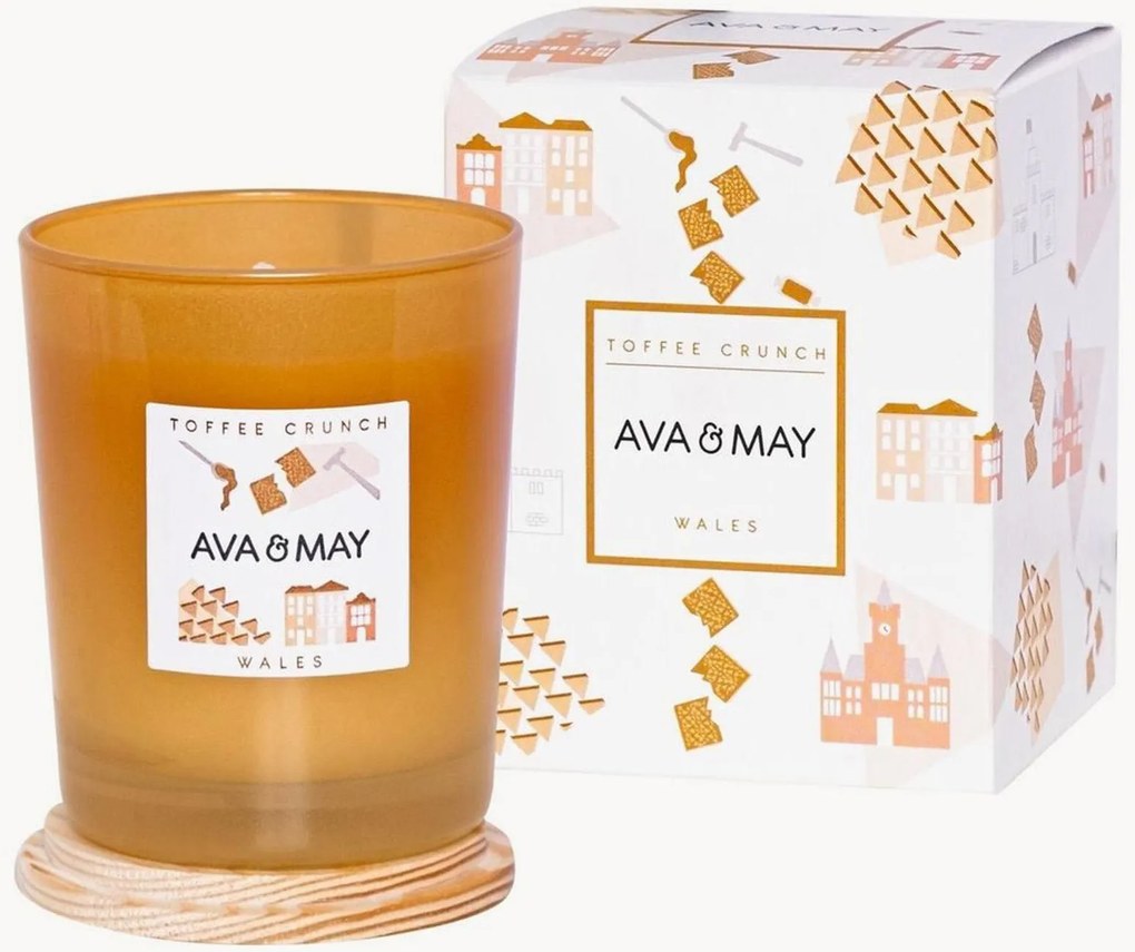 Handgemaakte geurkaars Toffee Crunch (hazelnoot, karamel, vanille)