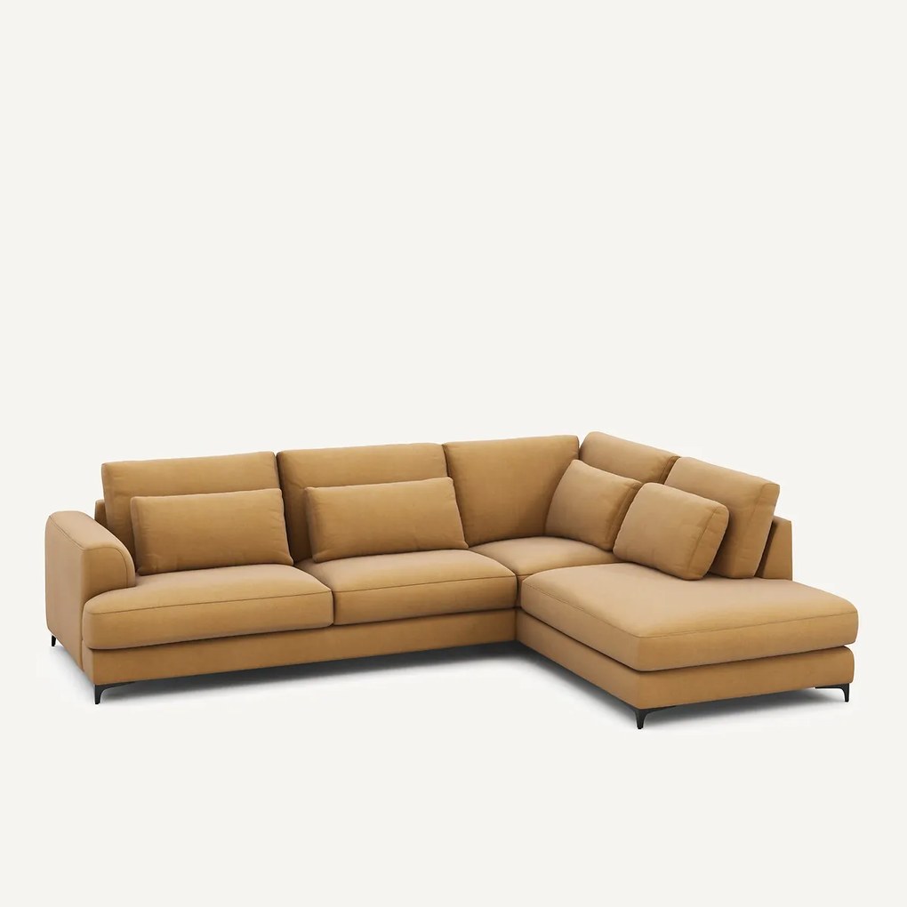 Omvormbare hoekbank rechts, linnen fluweel, Marsile