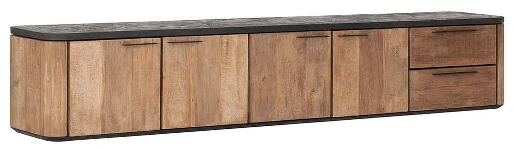 DTP Home Soho Hangend Tv-meubel Teak En Mortex 230 Cm - 230x40x42cm.