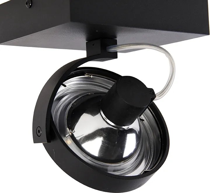 Design plafondspot zwart draai- en kantelbaar - Go