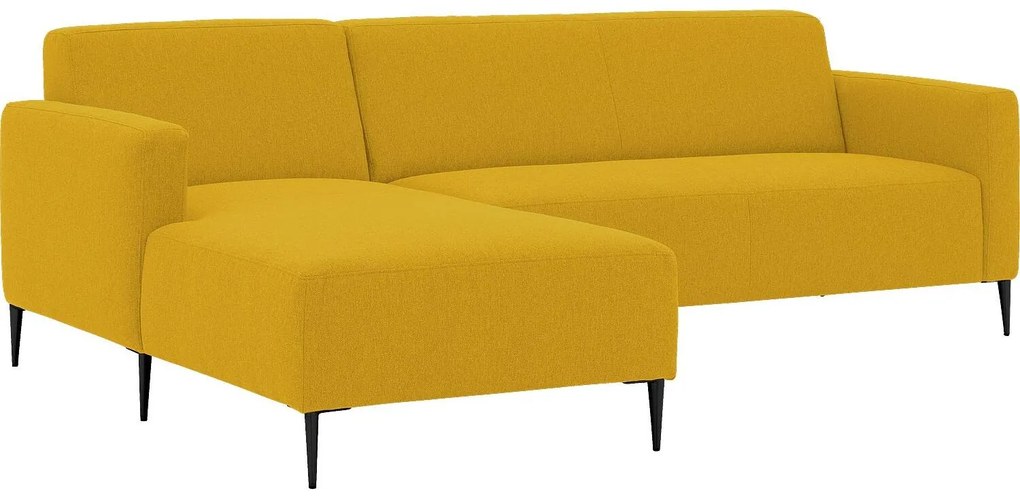 Goossens  Key West geel, stof, 2,5-zits, modern design