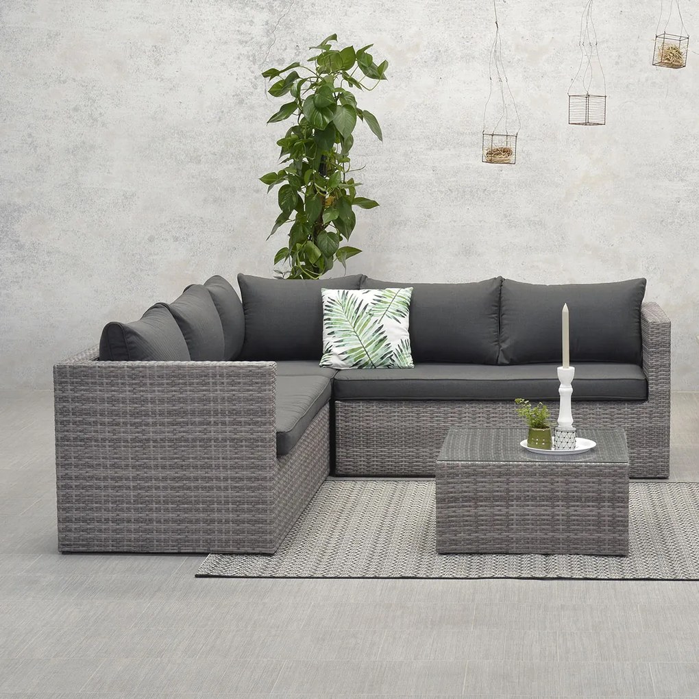 Garden Impressions Lyon loungeset 4-delig - grijs
