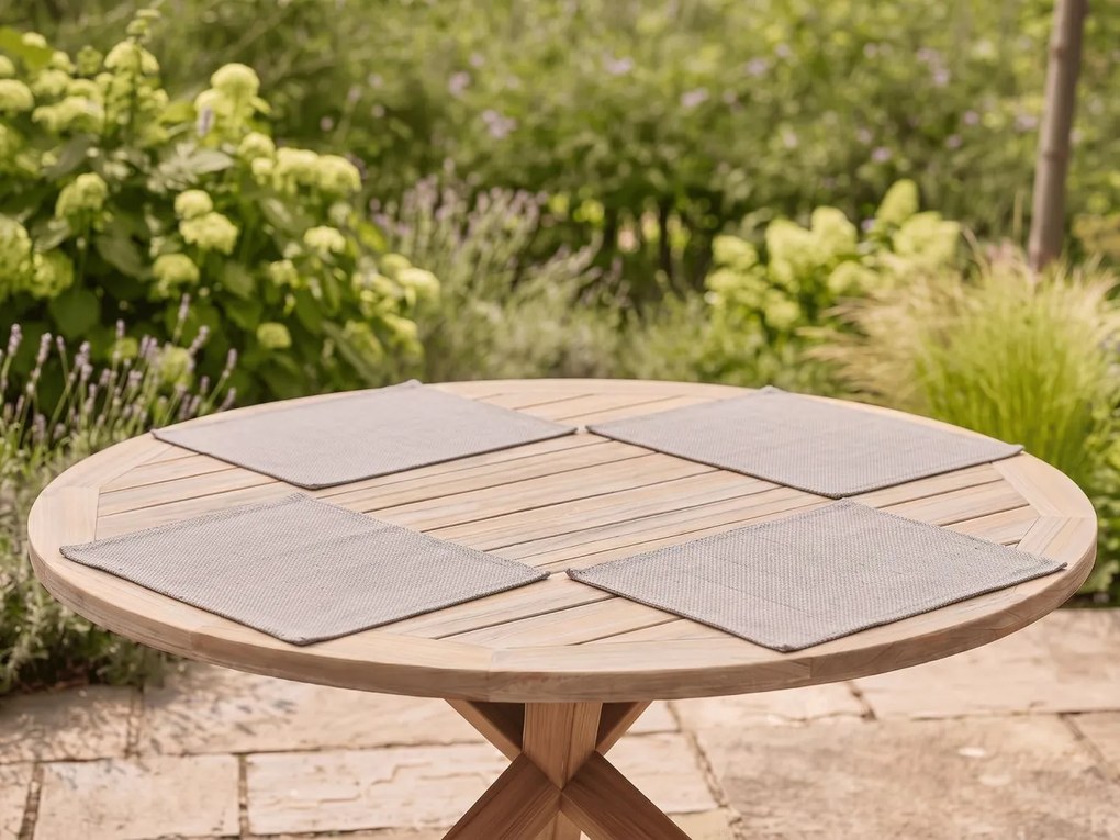 Placemats | Madison | Polyester | Grijs/Antraciet | 45x33cm | Kees Smit Tuinmeubelen