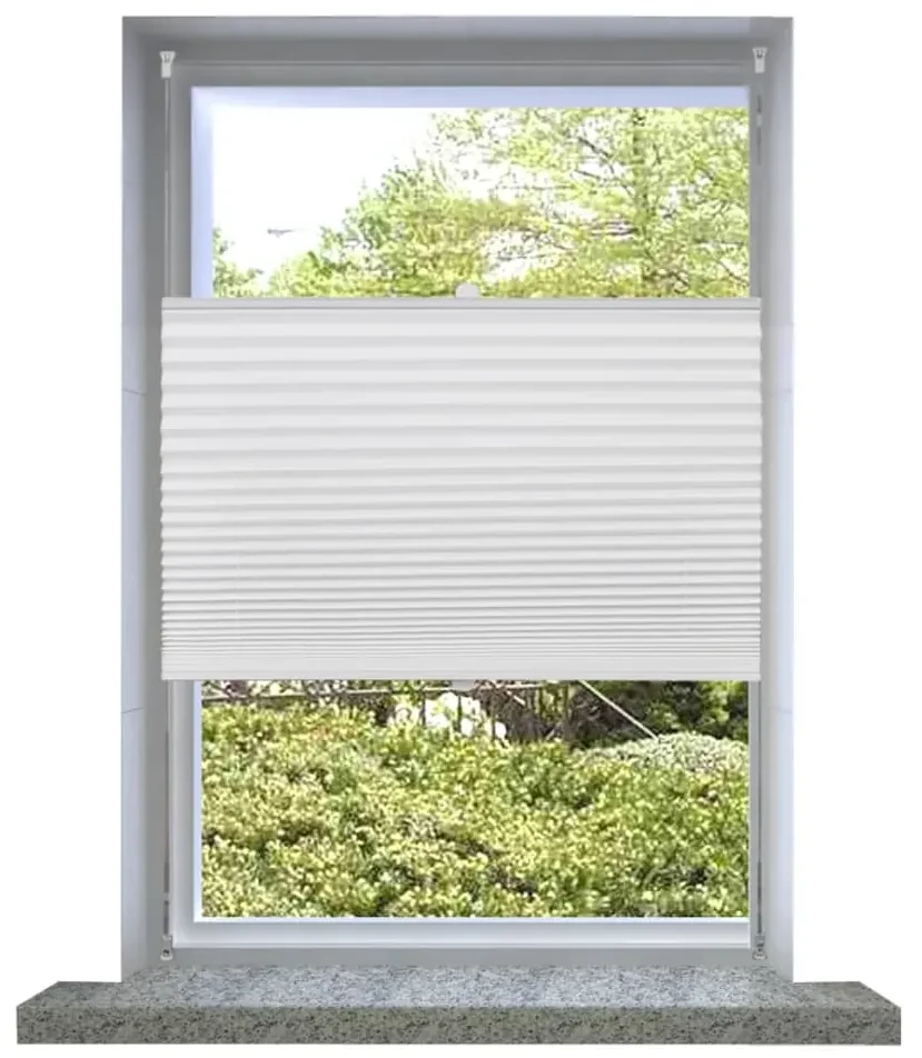 vidaXL Plisséjaloezie 80x125 cm wit