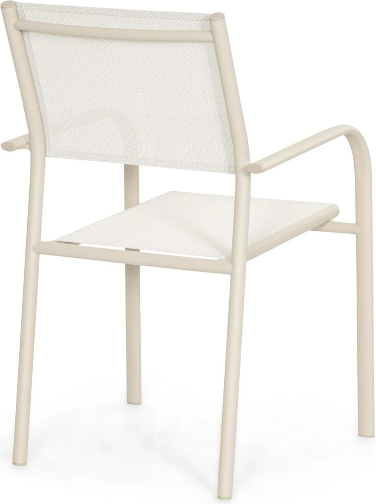 Tuinset Ronde Tuintafel 4 personen 125 cm Aluminium Taupe Presto Brentino/Ancona