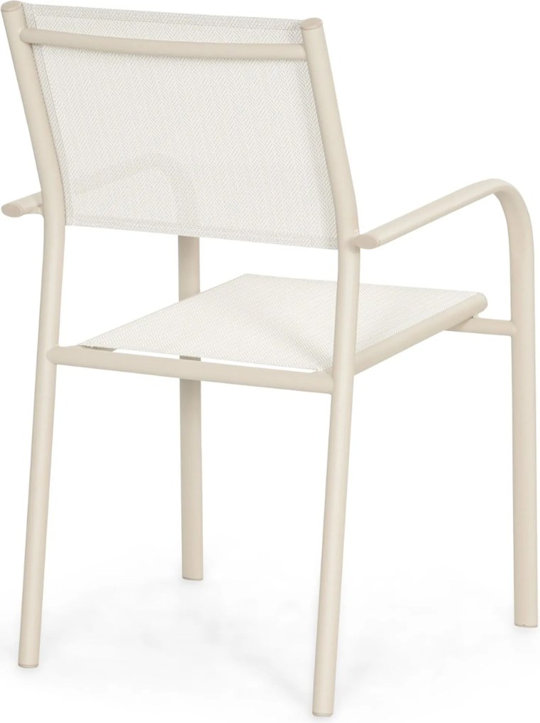 Tuinstoel stapelbaar Aluminium Zand/Beige Presto Brentino