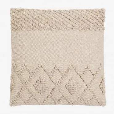 Vierkant Katoenen Kussen (50x50cm) Gubby Beige – Linnen - Sklum