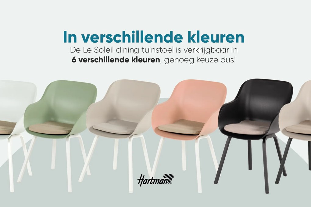 Hartman Le Soleil Element dining armstoel - Carbon black/Black