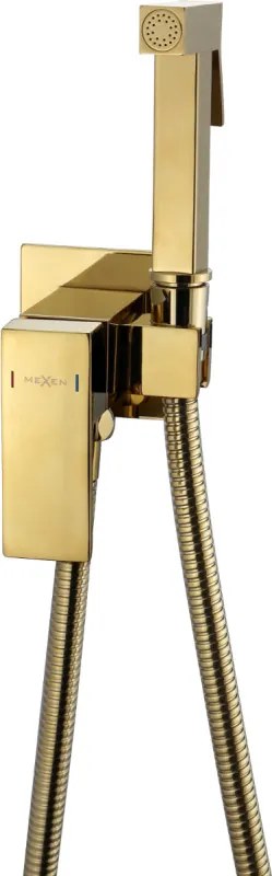 Mexen Cube inbouw bidetkraan met puntset, goud - 7599150-50