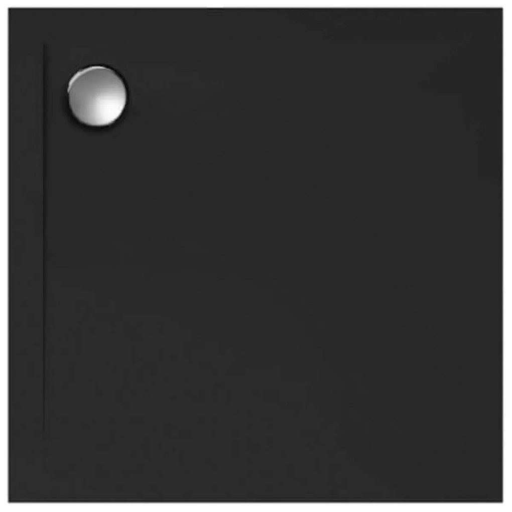 Kerra Cezar douchebak vierkant 80x80x4.5cm mat zwart