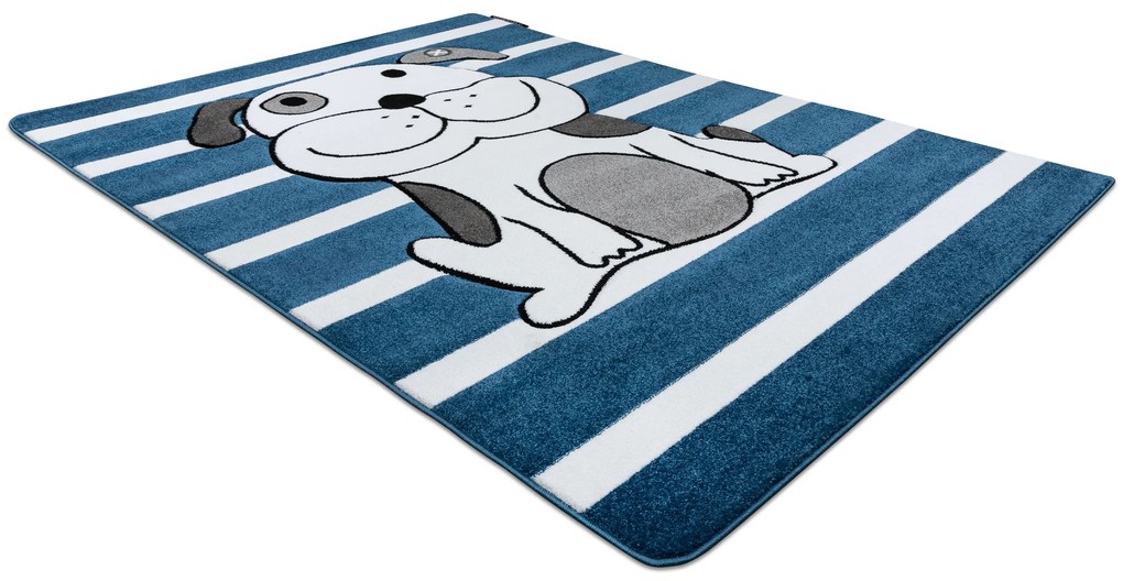 Tapijt PETIT PUPPY HOND HONDJE blauw