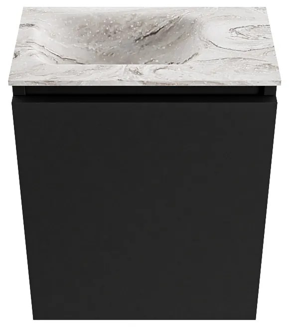 Mondiaz Ture DLux toiletmeubel 40cm urban met wastafel glace links met kraangat