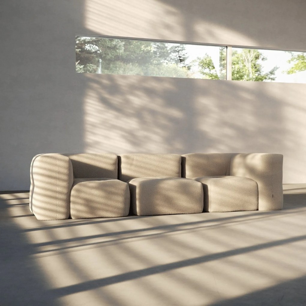 Soft Zitzak Indoor Corner - Teddy Beige