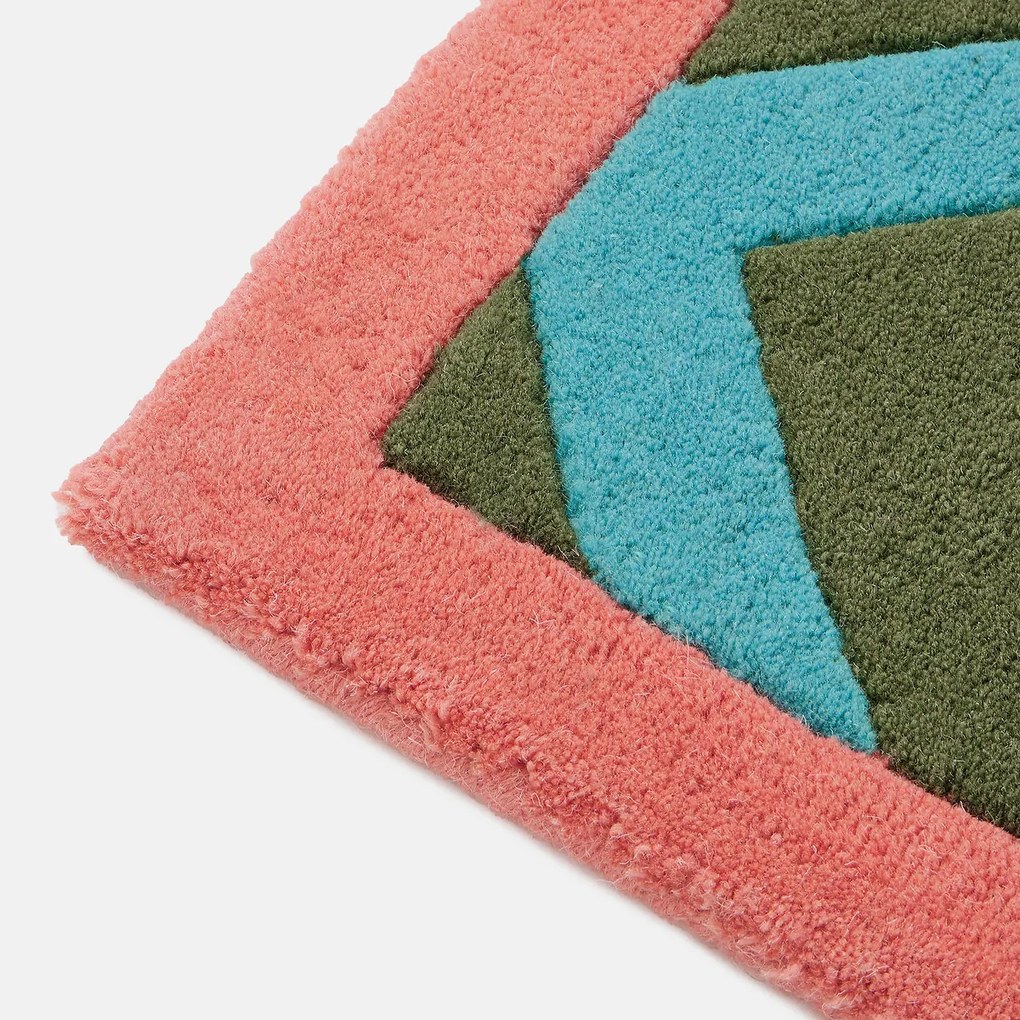 Wollen vloerkleed met zigzagpatroon, ZAGO
