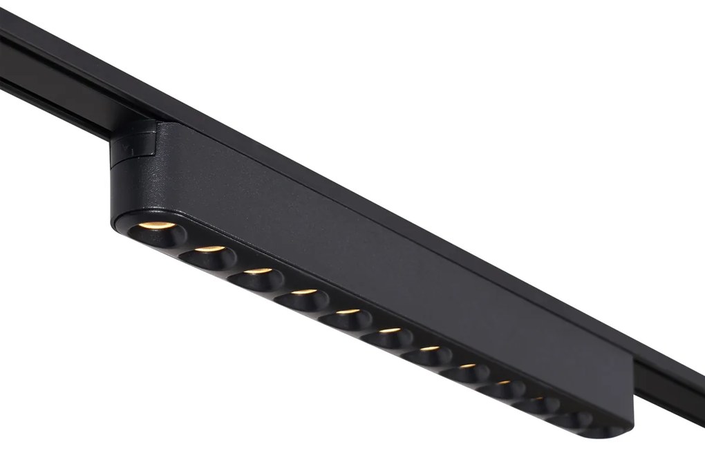 Railsysteem met 8 spots en 4 plafondlampen zwart 1-fase - Magnetic Gert Puntua