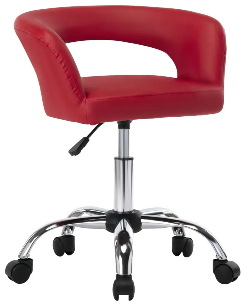 vidaXL Eetkamerstoelen 2 st kunstleer wijnrood