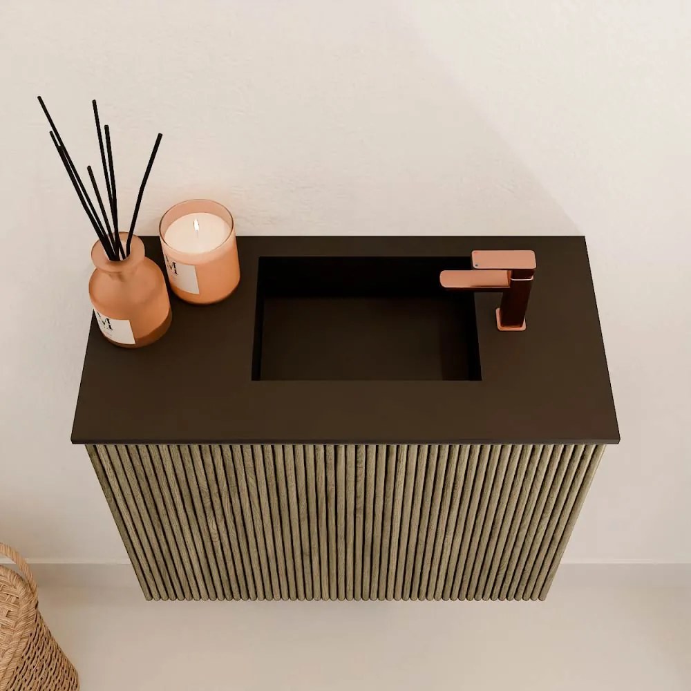 Mondiaz Joya 50cm toiletmeubel dusk met wastafel faye rechts 1 kraangat urban